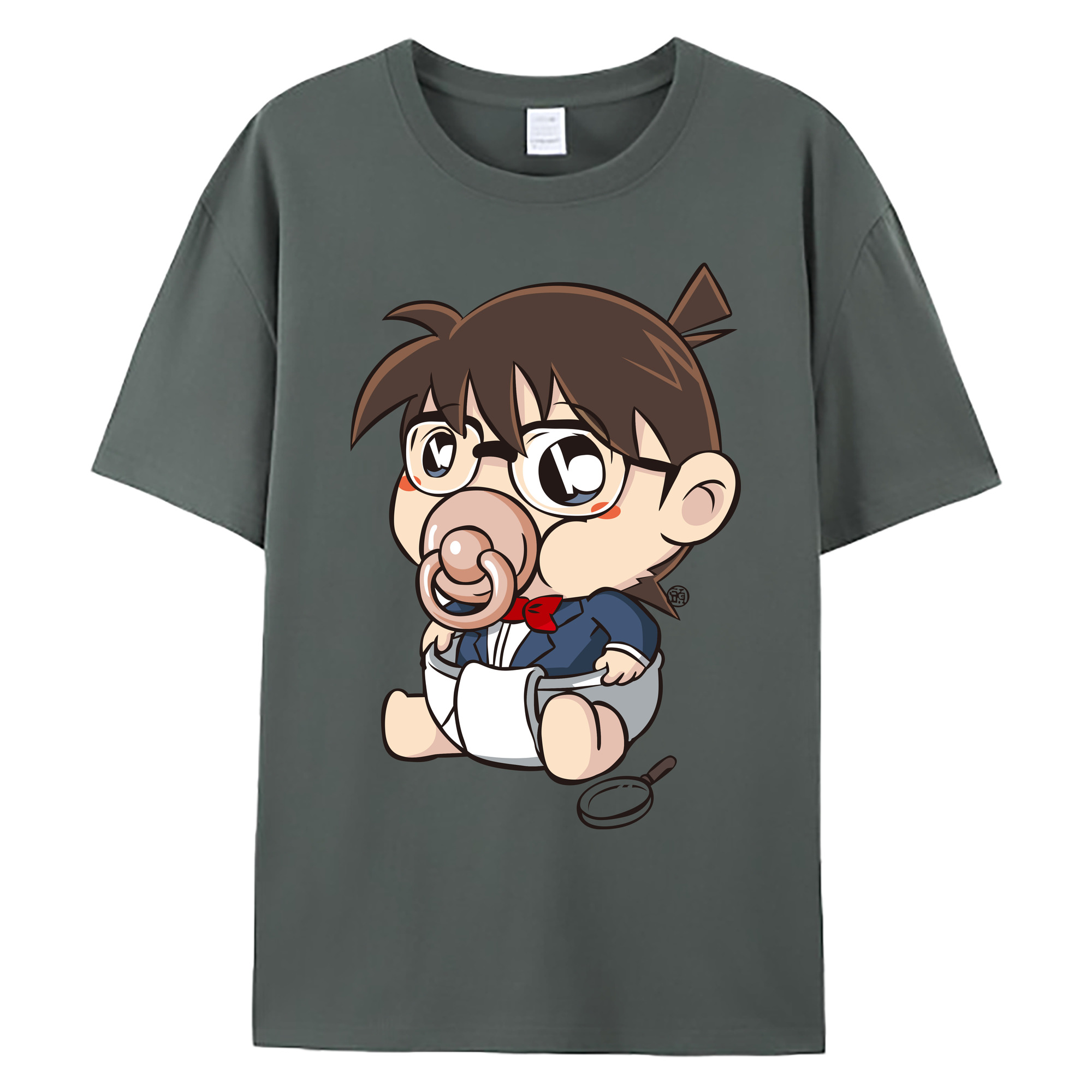 （画像用） 名探偵コナン 江戸川 コナン Detective Conan Conan Edogawa 綿100％ メンズ半袖Tシャツ｜肌触りやわらか＆通気性